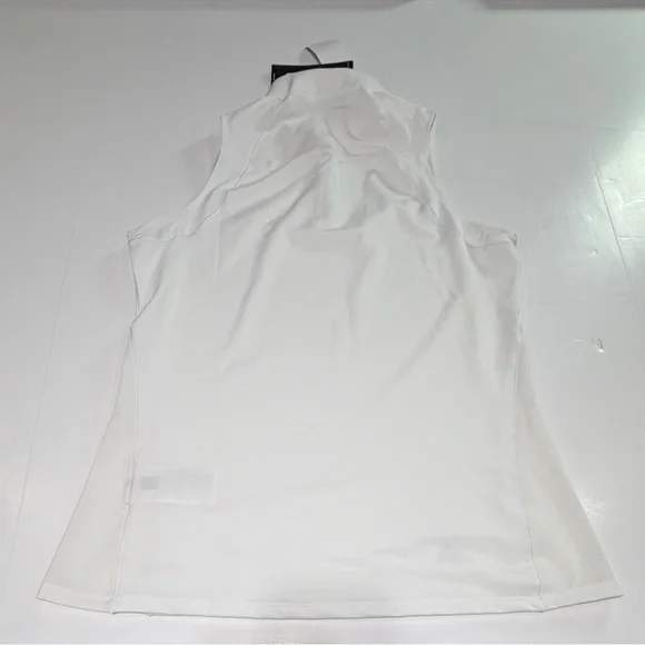 adidas White Sleeveless Mock-Neck Athletic Tank - Picture 2 of 8